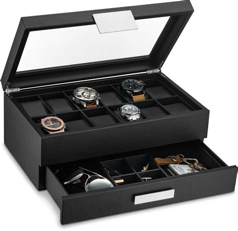 mens metal watch box|luxury watch box for men.